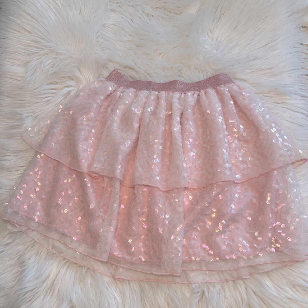 H&M Pink Sequin Bubble Mini Skirt